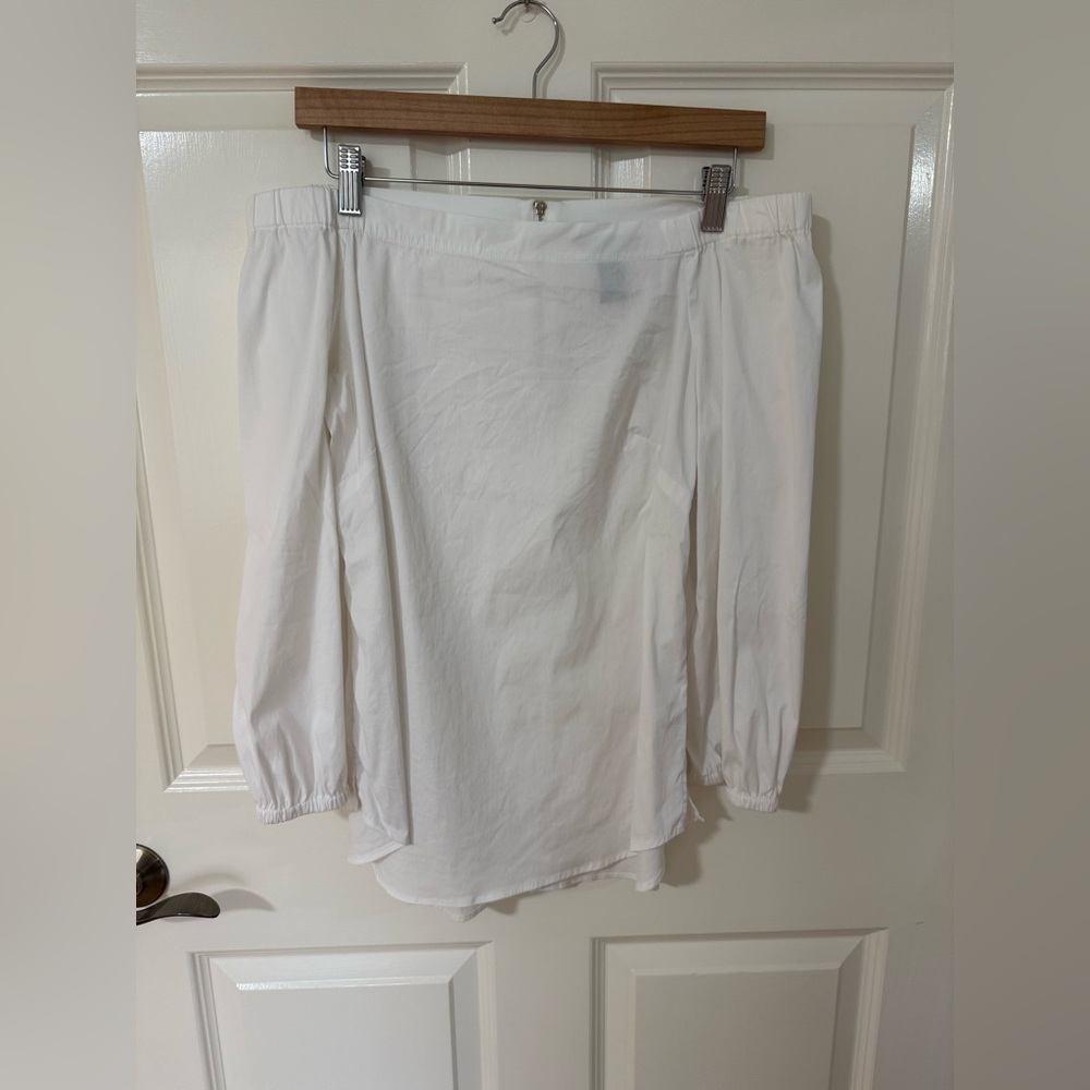 Off-The-Shoulder White House Black Market blouse, size Medium